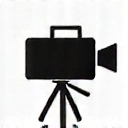 Ikona przedstawiająca kamerę wideo.